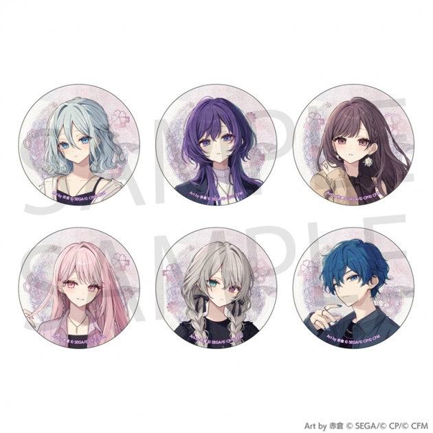 イラストレーターコラボ グリッター缶バッジコレクション［25時、ナイトコードで。］